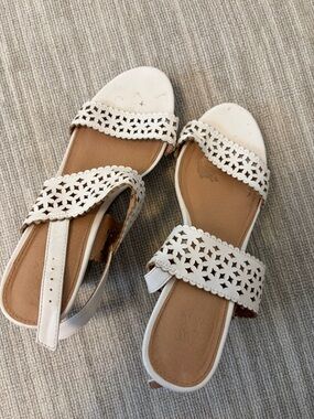 Women’s White Leather Sandals